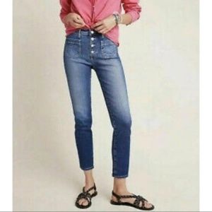 AG for Anthropologie Vintage Stevie Ankle Button Up